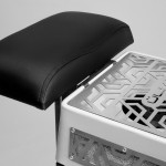Витяжка для педикюру з фільтром ÜLKA Premium біла з чорною стійкою